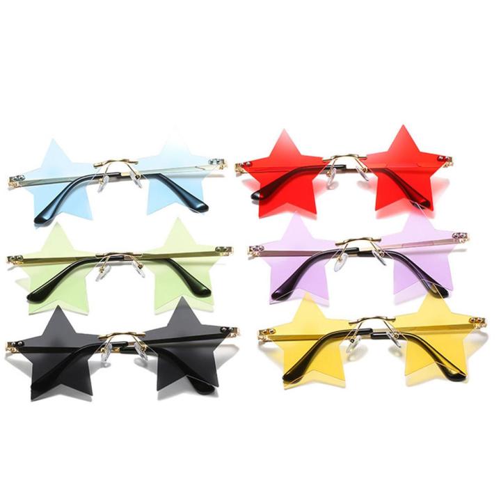Unconventional Sunnies Quirky Eyewear Christmas Party Glasses Star-shaped Sunglasses Funny Pentagram Eyewear