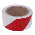 10m x 5cm Safety Warning Tape Reflective Tape Self adhesive Tape Reflective Strip Traffic Reflective Stickers Color: red + white. 