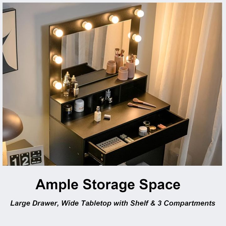 Vanity%20Makeup%20Table%20with%20Lighted%20Mirror,%2010%20Bulbs,%20Large%20Drawer,%20Tabletop%20Storage%20Shelf,%20Modern%20Bedroom%20Vanity%20Desk%20Makeup%20Dressing%20Table%20with%20Cushioned%20Stool%20for%20Girls%20Women,%2054/36''%20-%20Image%205
