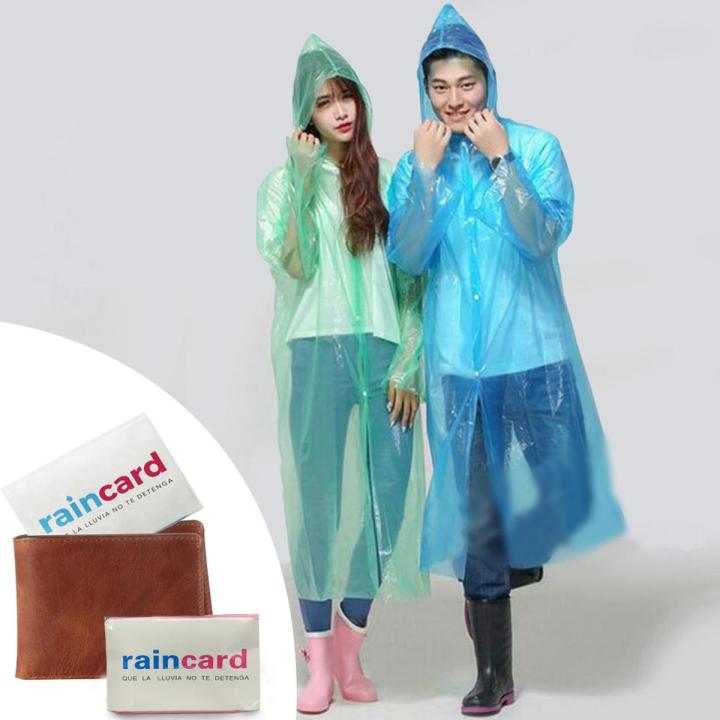 Unisex Waterproof Rain Poncho – Transparent, Lightweight, Hooded