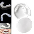 Denture Teeth Whitening Snap Bottom False Teeth Cover Veneers Tooth Cover White Fit Snap On Silicone Beauty Cosmetic Teeth FeeoiF.