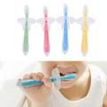 Baby Teether Training Teeth Soft Toothbrush Brush Safe Bendable food grade silicone  baby soft Toothbrush 1pcs CN multicolor. 