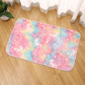 40*60cm Luminous Entrance Door Mat Soft Fleece Floor Carpet Glowing in the Dark Anti-Slip Bath Mat Bathroom Rug Kitchen Doormat.