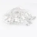 13m LED Globe Festoon Gtring Light Fairy Outdoor Wedding Garden Party Patio Decor String Light White Wire For Hang Camping--Transparent bulb-- 220V. 