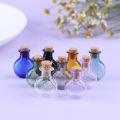 2Pcs Mini Glass Bottles Wishing Bottle with Corks Tiny Jars Vials Storage Bottle.