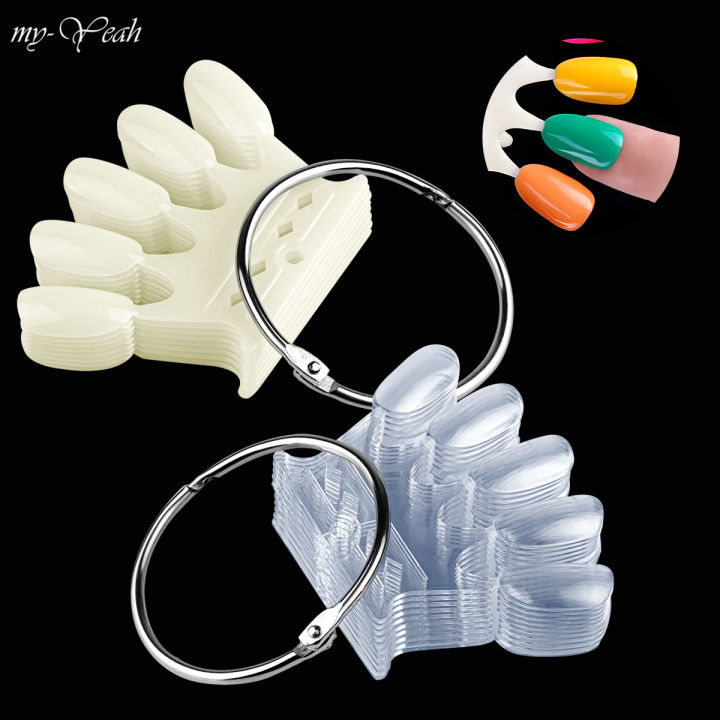 Myyeah%2010Pcs%20Nail%20Art%20Natural%20Clear%20False%20Nail%20UV%20Gel%20Painting%20Practice%20Board%20Crown%20Color%20Display%20Plate%20Manicure%20Tool%20-%20Image%202