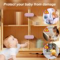 Kids Multifunctional Safety Locks Baby Anti-pinch Hand Cabinet Lock Double Lock Invisible Button Cabinet Door Lock Baby Protective Refrigerator Drawer.