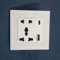 Wall Socket 5 Pin With Type-C and USB Charging Universal Power Socket Electrical Outlet.