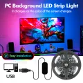 Dream Color RGBIC LED Strips Computer Monitor Back Light Bar USB 5V Screen Color Sync Smart Software Control Ambient Decor Lamp. 