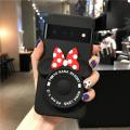 Phone Case For Google Pixel 6A Back CoverMakeup Mirror Soft Cute Cartoon Camera Stand Silicone Cases for Google Pixel 6A Back Cover Casing.