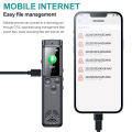 Rechargeable Voice recorder Easy-to-use High-capacity Compact Digital recorder 64GB Portable Audio recorder for Lectures. 