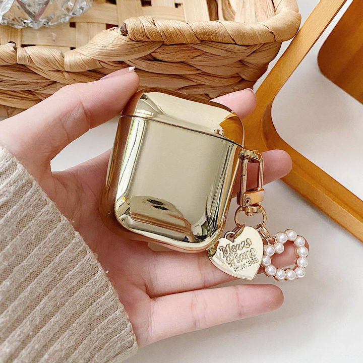 Electroplated%20Gold%20Earphone%20Case%20for%20Apple%20AirPods%201%202%20Pro%203%20AirPod%20Case%20Cute%20Plating%20Pearl%20Ornaments%20Keyring%20Soft%20Cover%20funda%20-%20Image%206