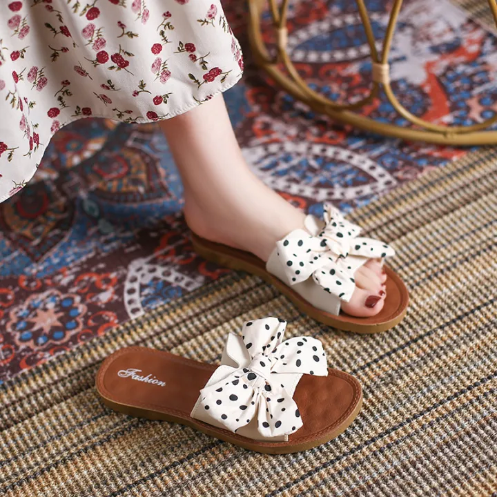 Sandals%20women's%202021%20summer%20wear%20bow%20bow%20versatile%20non-slip%20flat%20sole%20wettable%20word%20Internet%20celebrity%20beach%20shoes%20women%20-%20Image%202