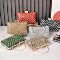 Evening Bags Rhinestone Luxury Design Handbags Metal Handle Chain Clutch Shoulder Crossbody Bag Party Events. 