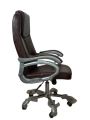 Office Revolving Client Chair-Formal Office Chair/Executive Chair/ Visitor Chair/ Metal Body Chair Black - By FURNIZONE. 