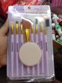 Makeup Brush Kit - 9 Pieces - with puff. 