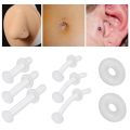 1PC Glass Nose Helix Studs Transparent Straight Curved Nose Ring Not Allergic Ladies Men Tragus Navel Piercing Body Jewelry. 