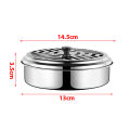 【No-profit】 Mosquitoes Coil Holder Tray Frame Stainless Steel Round Rack Plate for Spirals Incense. 