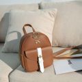 Women's Mini Backpack Luxury PU Leather Backpack Cute Graceful Bagpack Small School Bags for Girls Bow-knot Leaf Zipper. 