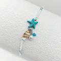 American Popular Pearl Starfish Payel Factory Direct Supply Set C Temple Exhibition Autumn Retro Foot Decoration Chain Anklet All-Match Pendant Beach Nupur Jewelry Accessories Birthday Wedding Engagement Bridal Party Great Gift for Women MultiColor.