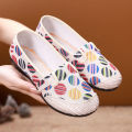 Canvas Fisherman Women's Shoes Ethnic Style Old Beijing Cloth Shoes Linen Flat Low-Cut Slip-on Mother Shoes Peas Shoes. 