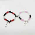 2pcs/set Fashion Couple Beads Bracelet Tv Girl Matching Bracelets Who Really Cares Album Inspired Bracelets Friends Jewelry Gift. 