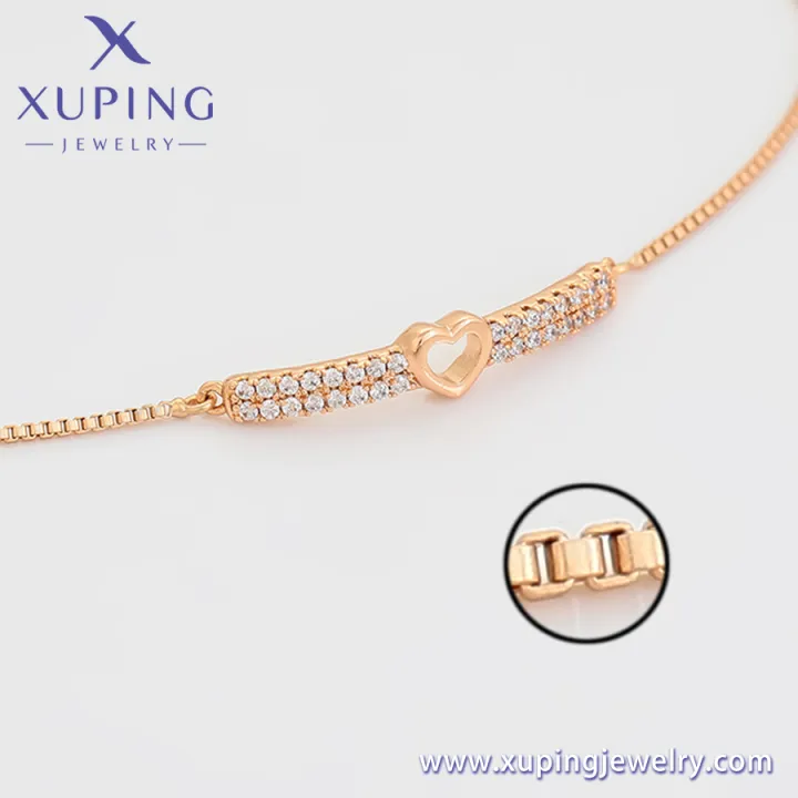 X000602507%20xuping%20jewelry%20Trendy%20new%20heart-shaped%20creative%20bracelet%2018K%20gold%20simple%20and%20lovely%20personality%20women%20bracelet%20-%20Image%205