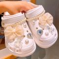 Crocx Jibbitz New Fashion DIY Bow Tie Crocx Pearl Chain Ornament Bear Shoes Buckle Croc. 