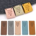 50Pcs Handmade PU Leather Tags Handmade with Love PU Labels Faux. 