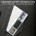 Bluetooth Keyboard Ultra-Slim 7 Colors-Transparent Backlit Portable Mini Wireless Rechargeable Keyboard for Ipad PC Windows Mac. 
