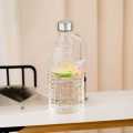 Transparent Set of 1 pcs Clear Glass Milk Bottles with Airtight Cap, Handle, 1 Liter. 