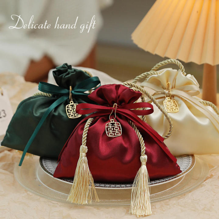 Velvet Pouch Sachet Gift Bag Jewelry Pouch Candy Boxes Pearl String Bag