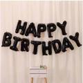 Happy Birthday Foil Balloon - Black.