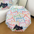Cat Umbrella Cartoon Colorful Smart Full Automatic Folding Sun Umbrella Strong Stand Windproof Sombrilla Con Proteccion De Rayos.