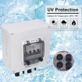 Solar Combiner Box DC1000V IP67 Transparent Panel Photovoltaic Combiner Box for RV. 