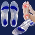 Silicone Gel Medical Insoles for Shoes Men Women Flat Foot Arch Support Orthopedic Insoles for Plantar Fasciitis Relief Shoe Pad. 