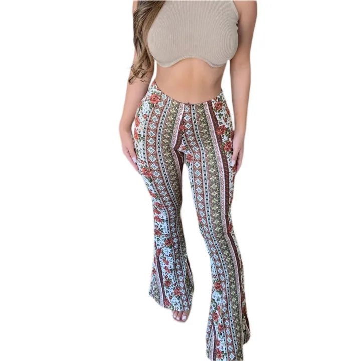Women%20Boho%20Flare%20Pants%20High%20Waisted%20Stretch%20Bell%20Bottom%20Yoga%20Pants%20Hippie%20Flared%20Leggings%2070s%20Wide%20Leg%20Palazzo%20Pants%20Trousers%20-%20Image%207