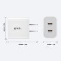 Dual PD 20W USB C Fast Charger AC 100-240V Type C Cable Power Adapter 50-60Hz Mobile Phone Charging Head for Huawei Xiaomi.