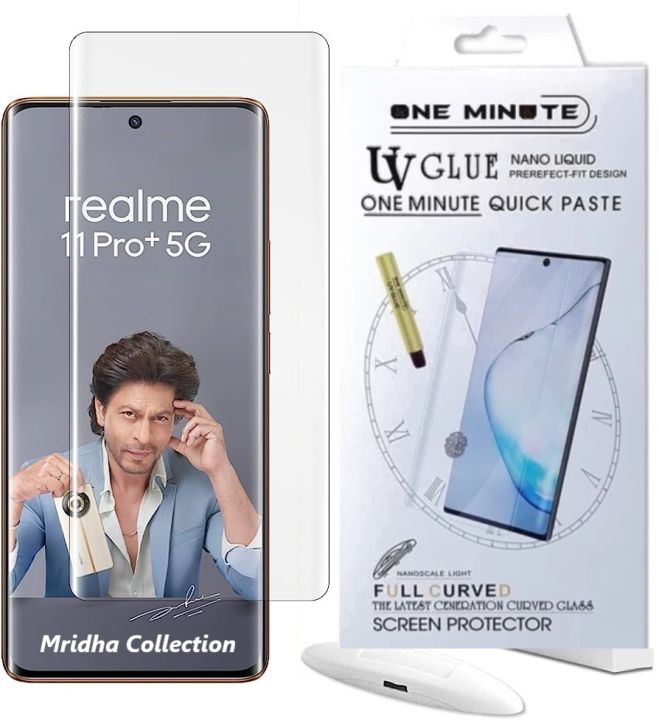 Realme 11 Pro 5G Premium UV Tempered Glass Screen Protector - Curved Edge Liquid Glue Installation