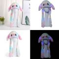 【DATA FROG Global MALL】(NEW)LED Rainbow Colorful Plush Animal Hat Lovely Moving Rabbit Bunny Ears Up Earflap Cap Cosplay Favors.