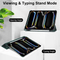 For New iPad Pro11 Inch Case 2024 5th Generation(M4) PU Leather Smart Cover Wake/Sleep up with pencil holder iPad Pro 11 5th Gen.
