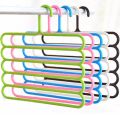 (3Pcs-1Pack) 5 Layer Magic Hanger: Anti-Slip Multi-Purpose and Multi-Functional Magic Multiple Layer Trousers Hangers Hanger.