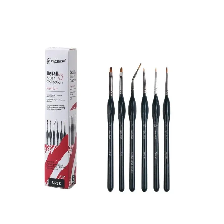 Giorgione%206%20pcs%20Nylon%20Hair%20Wooden%20Handle%20Detailed%20Paint%20Brushes%20set%20-%20Image%204