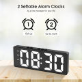 iFlashDeal Alarm Clock LED Mirror Alarm Clock Rechargeable Digital Clock Voice Control Desk Clock USB Table Clock Simple Style Clock Multifunctional with Mute and Temperature for Bedroom Home Office. 
