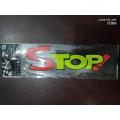 STOP LOGO Reflective Emblem Decal Car Bike Sticker Logo (5x5 Inch). 
