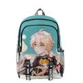 Genshin Impact Game Backpack Cartoon Anime Traveler Aether Boys Girls Schoolbag Backpack Primary Middle School Students Bag.