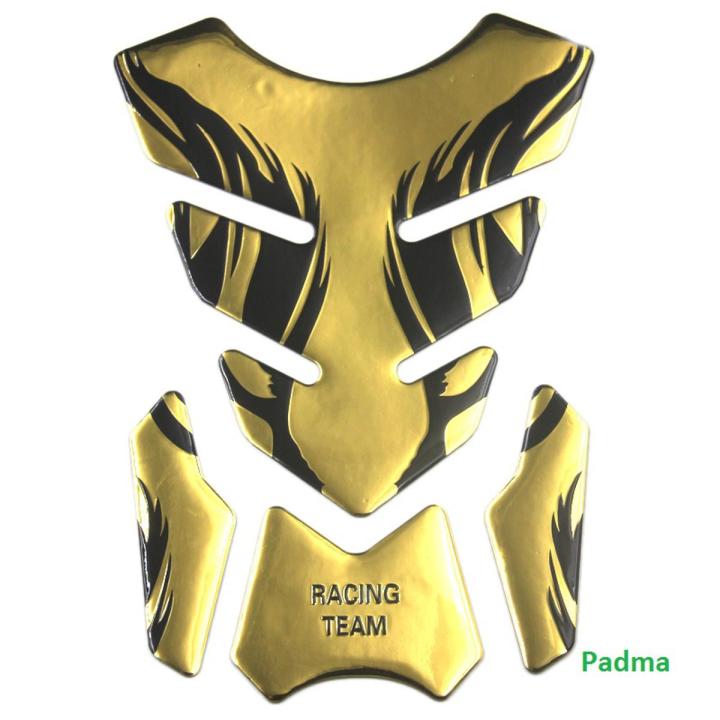 Universal Fuel Tank Pad Protector Sticker For All Motorcycle- Fire-Gold