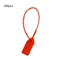 100 Pcs Self-Locking Signage Plastic Tamper Security Seals Tags Safety Padlocks 250mm/9.84" Length.