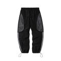 ENSHADOWER 20SS Techwear Metal Nylon Stitching Drawstring Loose Reflective Strips Pants Fashion Streetwear cyberpunk Darkwear. 