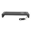 Monitor Stand Strong Charging 3 USB Ports 2 Charging Ports Multifunctional Monitor Riser with Drawer Black. 